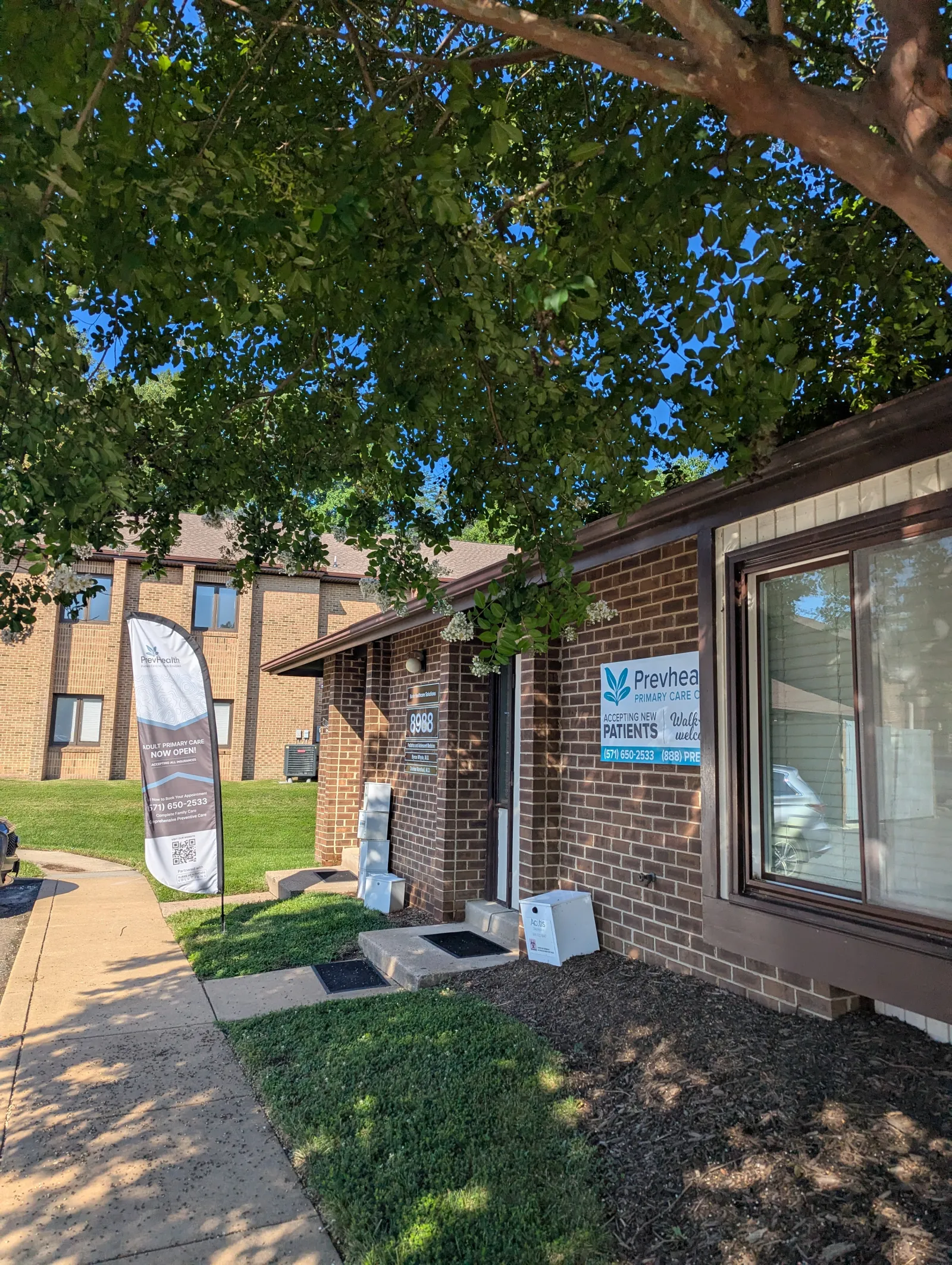 PrevHealth Primary Care clinic exterior in Burke, VA